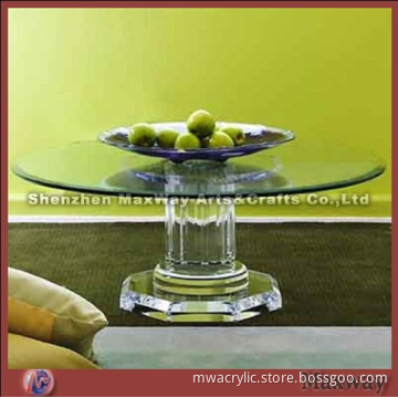 Round and elegant lucite tea table